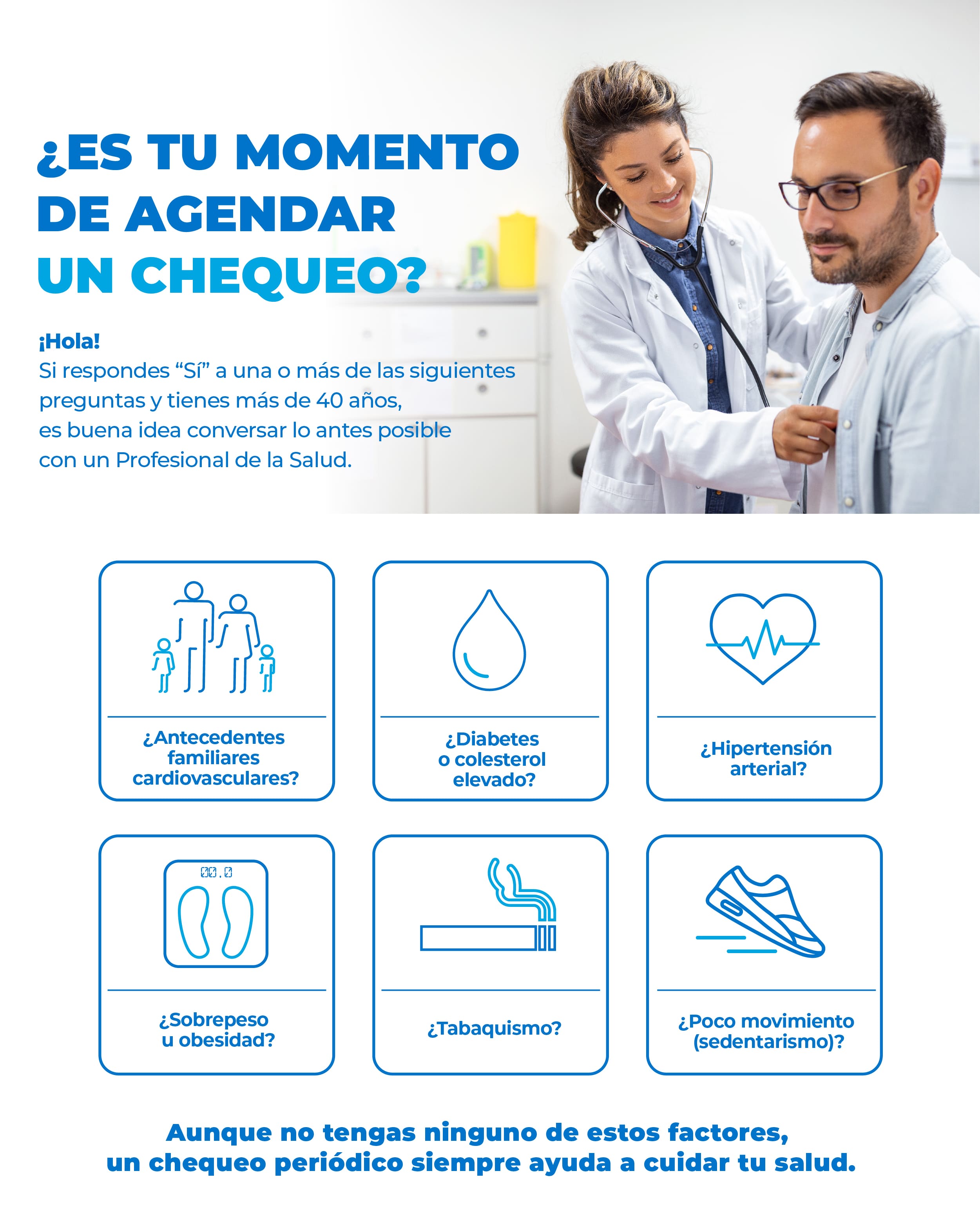 Infografía: ¿Es tu momento de agendar un chequeo médico preventivo?
